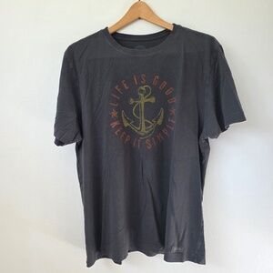 Life is Good Men's Keep It Simple Anchor Logo Short Sleeve T Shirt - L